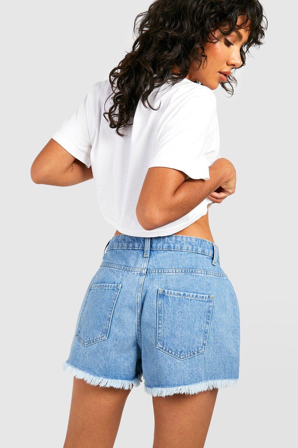 Light colored jean shorts clearance